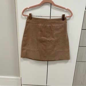 H&M Blush Suede Mini Skirt - Size 2